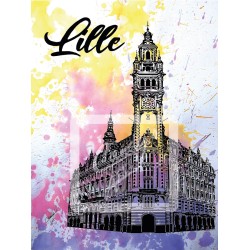 Affiche Lille - Le Beffroi de la Chambre de Commerce