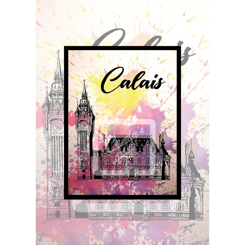 Affiche Calais - La Mairie -