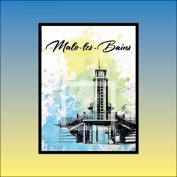 Affiche Malo-les-Bain - Le Poste de secours -